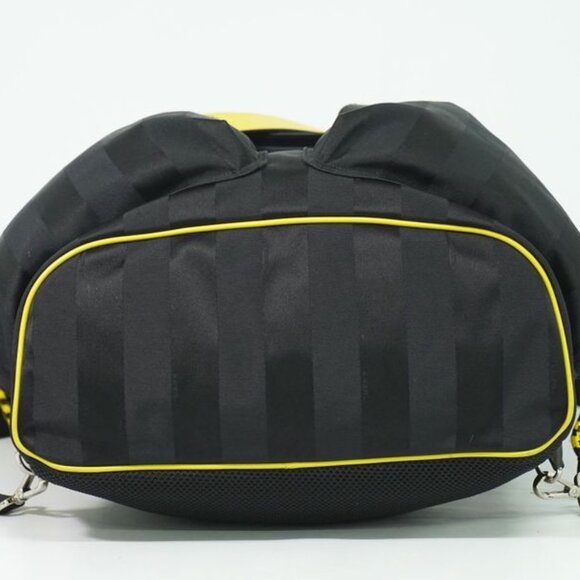Fendi Strike Pecan 2-Way Backpack Shoulder Bag Nylon Leather Black main image 7